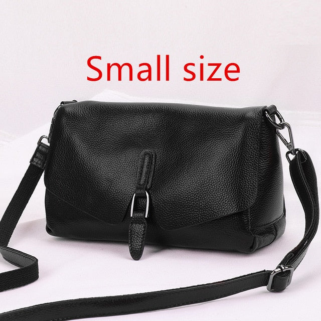 Pure leather handbag 2019 new leather shoulder Messenger bag female fashion wild texture first layer leather portable bag - LiveTrendsX
