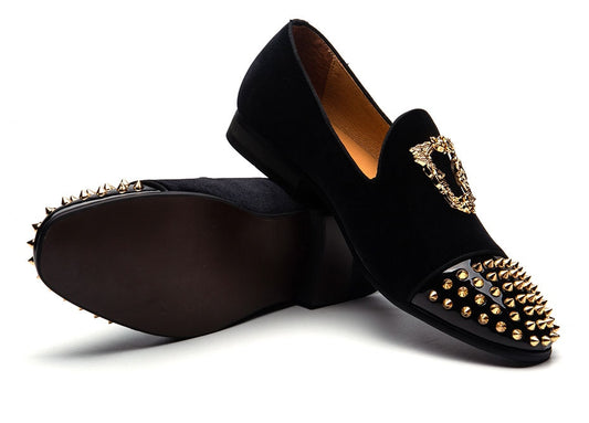 Nubuck Leather Customized Handmade Male Casual Shoes Slip on Wedding Shoes Luxury Fashion Men Loafers - LiveTrendsX