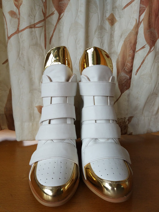 Original Intention Women Ankle Boots Fashion Hook&Loop Round Toe Wedges Boots Elegant Shoes Woman Plus Size 4-15 - LiveTrendsX