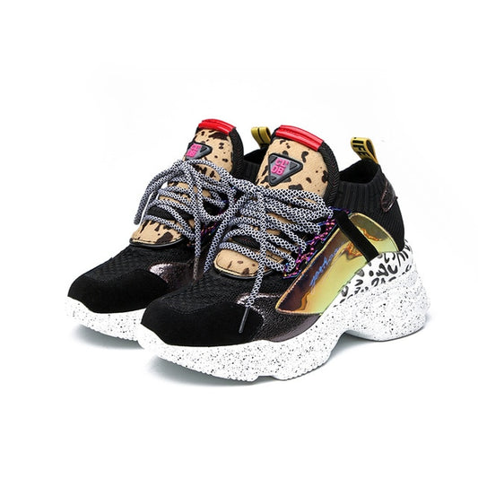 New Sneakers Women 35-42 Platform White Sneakers Horsehair Shoes Casual Boots Breathable Soft Woman Chunky Shoes - LiveTrendsX