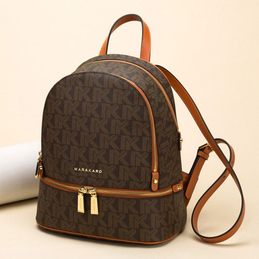 Classic style women backpack fashion lady backpacks genuine leather - LiveTrendsX