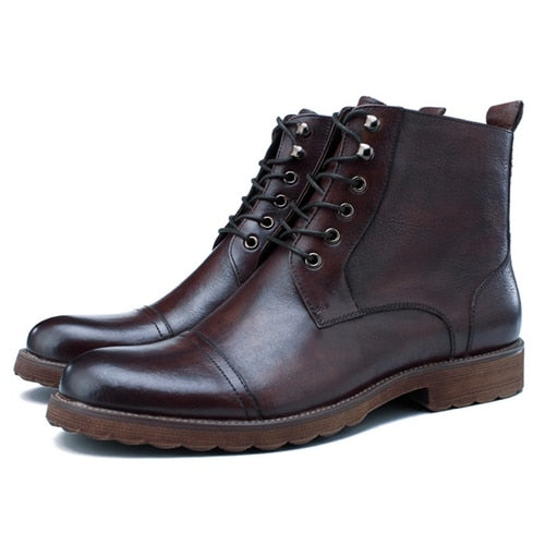 New Vintage Formal Dress Man Handmade Genuine Leather Ankle Boots - LiveTrendsX