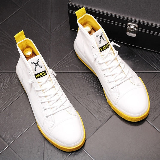 New Arrival Men Fashion Casual Shoes Summer Air Mesh High Top Canvas Shoes Male Breathable Youth Trending Sneakers - LiveTrendsX