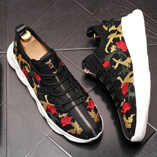 Fashion Knited Men Sneakers Unisex Light Autumn Hip Hop Colored embroidery Footwear Breathable Casual Shoes Zapatillas Hombre - LiveTrendsX