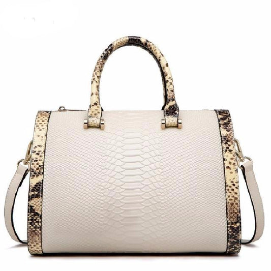 Charm Rice Women Shoulder Bag 100% Real Cow Leather Boston Fashion Lady Messenger Crossbody Purse Elegant Female Handbag - LiveTrendsX