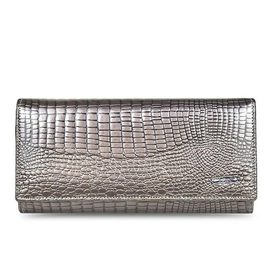 Genuine Leather Women's Wallets Fallow Long Ladies Double Zipper Wallet Clutch Bag Design Red Purse Crocodile Purses - LiveTrendsX