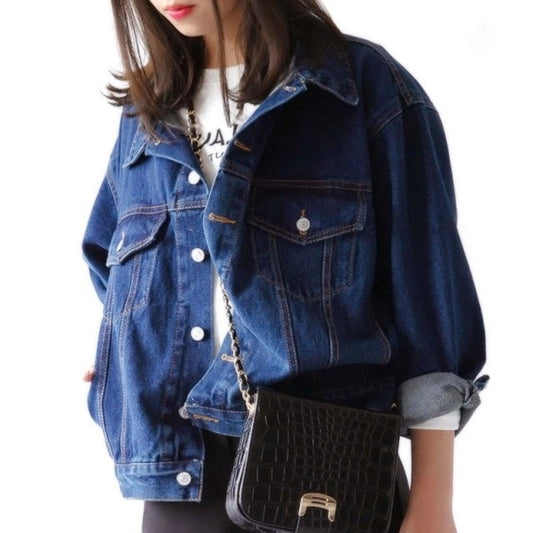 Denim Bomber Jacket Outerwear