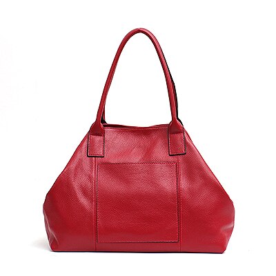 Luxury Genuine Leather Big Tote For Women Quality Cow Leather Ladies Large Shoulder Bag Bucket Female Fashion Crossbody Purse - LiveTrendsX