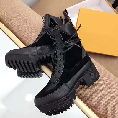 Autumn Winter Women Martin Boots Luxury Brand Fashion Women High Heels Round Toe High Quality Martin Boots Women Boots - LiveTrendsX