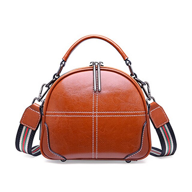 Real Leather Handbag New 2019 Fashion Handbag Korean Version Broadband Messenger Bag For Female Shoulder Bag - LiveTrendsX