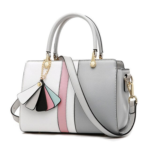 Spring And Summer New Cross-Body Shoulder Bag Korean Fashion Genuine Leather Simple Platinum Bag Hit Color Handbags Ladies Bag - LiveTrendsX