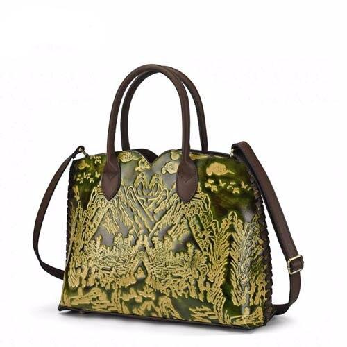 Women Genuine Leather bag 2019 new retro leather handbags shoulder messenger bag Original hand-wiping handbag - LiveTrendsX