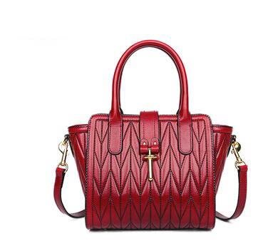 New Women Genuine Leather bags Fashion embossing bag cowhide women handbags big capacity tote women leather shoulder bag - LiveTrendsX