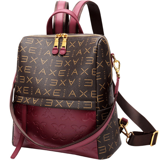 New Leather Women's Backpack Backpack Backpack Women's Multi-functional Three-purpose Bag Leather Backpack - LiveTrendsX