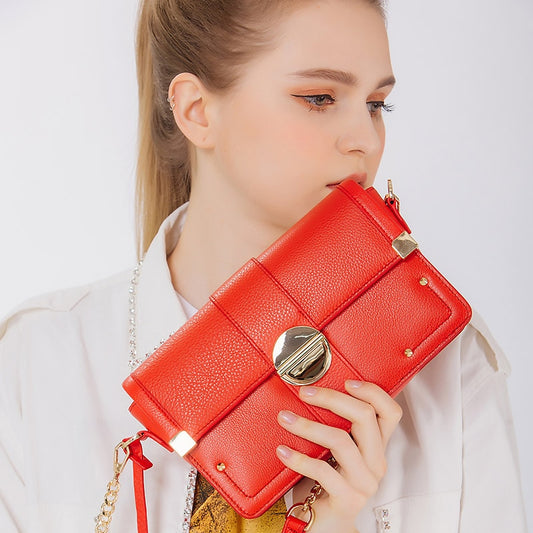 Genuine Leather Handbags for Girls Bag with Chain Leather Shoulder Bag Ladies Handbags Purse Women Bolsa Feminina - LiveTrendsX