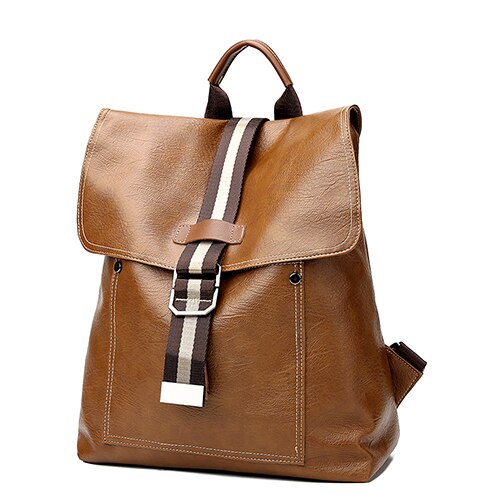 Retro Leather Backpack Women Cover Anti Theft Multifunction Waterproof School Shoulder Bag Style Laptop Backpack Female Bagpack - LiveTrendsX