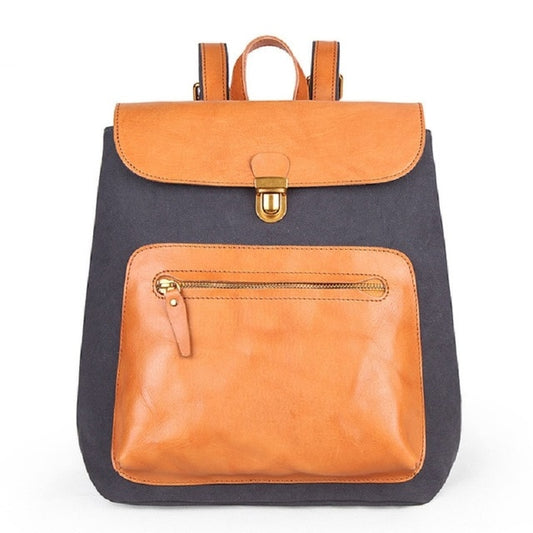 M220 New Stylish Backpack Leather Canvas Mini Backpack School Bag Military Backpack Women Rucksack Male Knapsack Bagpack Mochila - LiveTrendsX