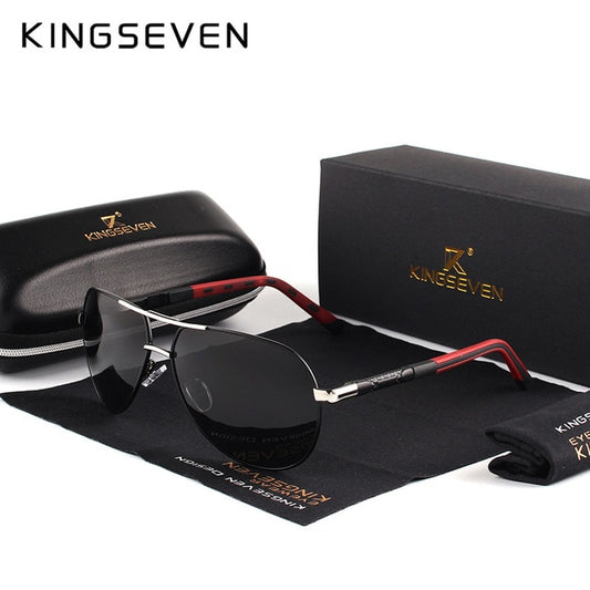 KINGSEVEN Men Vintage Aluminum Polarized Sunglasses Classic Brand Sun glasses Coating Lens Driving Eyewear For Men/Wome - LiveTrendsX
