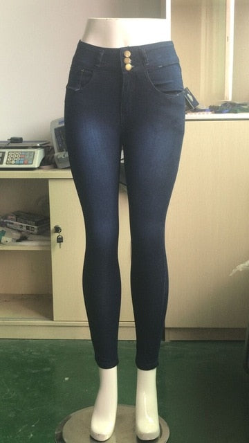 Skinny Jeans Woman High Waist Plus Size Streetwear Blue Ladies Denim Pants Women Sexy Push Up Vintage Tight Freddy Fringe Jeans - LiveTrendsX