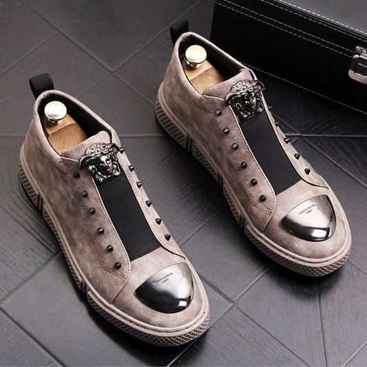 Men Rivet Shoes Casual Mens Sneakers Shoes Fashion Tenis Feminino Light Breathable Shoes Man Wild Increase within Sneakers - LiveTrendsX