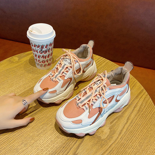 Sneakers Women 2020 New Stylish Woman Running Shoes Increasing 5CM INS High Heel Height Platform Breathable Sports Walking Girls - LiveTrendsX