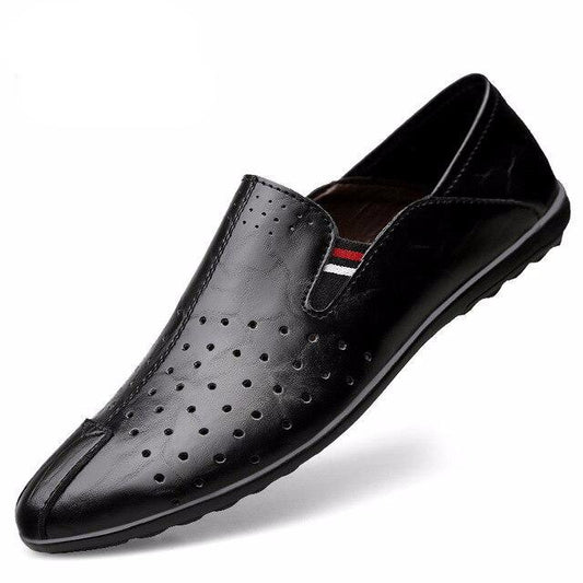 Luxury Mens Leather Shoes Casual Summer Men Loafers Genuine Leather Mocasines Hombre Driving Shoes Slip On Boat Shoes - LiveTrendsX
