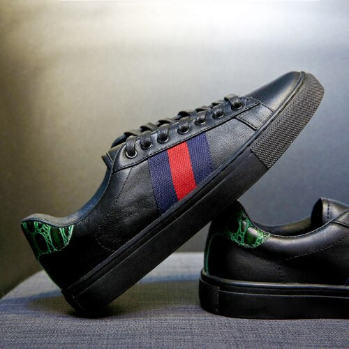 Pure leather small white shoes leather flat shoes new men's white casual shoes in autumn and winter - LiveTrendsX