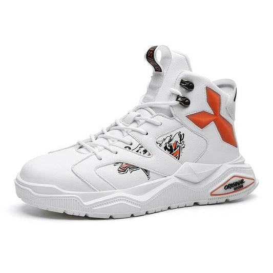 New Trend Spring Young Casual Shoes For Boy Luxury Brand Leather Man Sneakers Rubber Men Casual Shoe Black Big Boy Fashion Shoes - LiveTrendsX