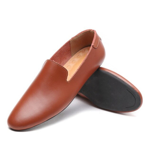 Italian Mens Shoes Outdoor Casual Luxury Brand Men Loafers Genuine Leather Moccasins Flats Men Breathable Slip on Boat Shoes - LiveTrendsX