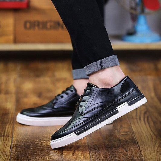 Newest Leather Shoes Men Sneakers Fashion Breathable Casual Men Shoes Chaussure Homme Breathable Footwear Ceepers Zapatos Homre - LiveTrendsX