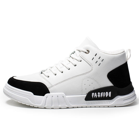 Hot Casual Shoes Mens Lace Up Pu Leather Men Shoes Cheap Fashion Men Sneakers Comfortable Luxury Brand Men Shoes White - LiveTrendsX