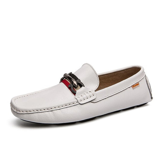 New men's shoes spring and autumn brand designer loafers casual leather buckle chaussure homme classic top brands fine - LiveTrendsX