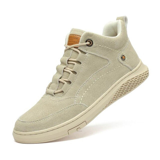 high-quality top leather casual shoes comfortable and stylish mid-top winter plus velvet luxury brand large size sneakers - LiveTrendsX