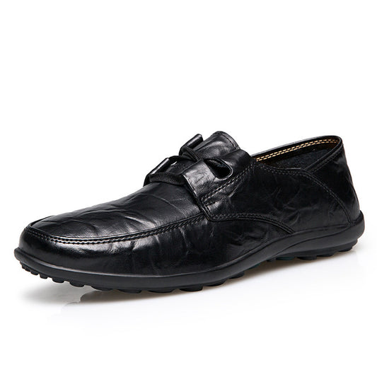 Spring Leather Shoes For Men Plus Size 47 48 Men Youth Casual Shoes Brown Loafers Shoes For Mens Anti-Slip Men Drive Shoes - LiveTrendsX