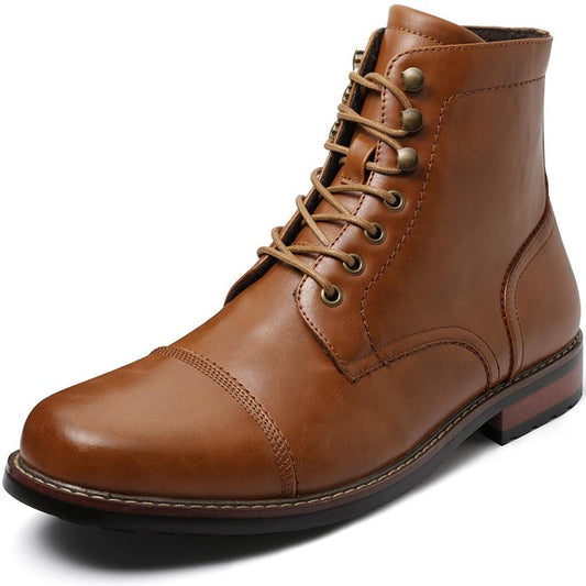 Men PU Leather Boots Oxford Cow Suede Winter Warm Shoes Lace-up Ankle Boots Shoes Outdoor Sport Snow Boots US Size 8-13 - LiveTrendsX