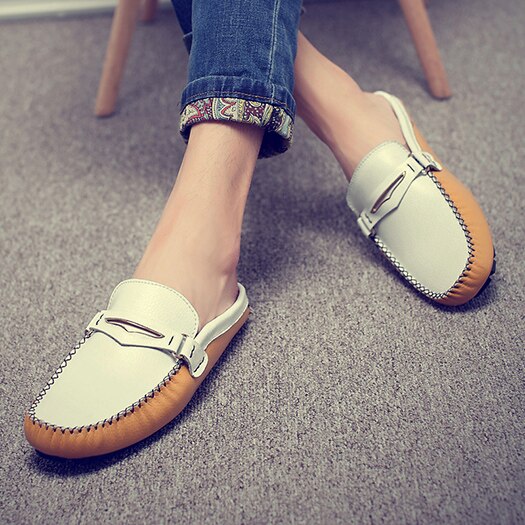 mules sandals men black slides fashion shoes summer slip on comfort metal designer breathable hot sale china waterproof new - LiveTrendsX