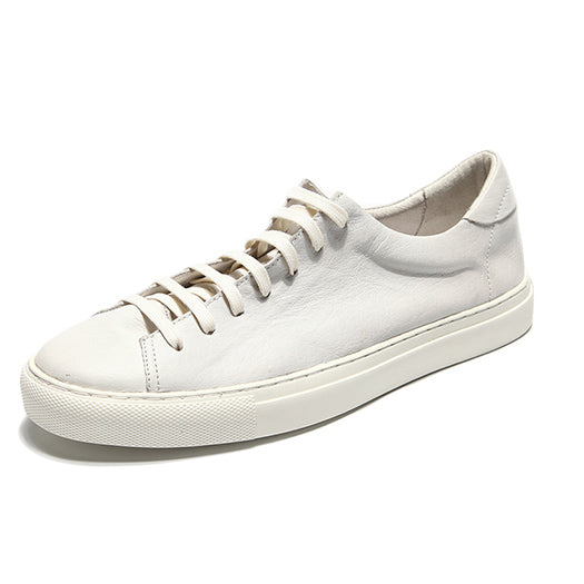 real leather genuine cow sneakers men british casual shoes white runway spring trainers high quality skate brand black italian - LiveTrendsX