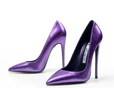 New Red Women's Sexy Pumps High Heeled Bright Genuine Leather Shoes Wedding Elegant Black Bottom Pointed Toe Heels Lady Stiletto - LiveTrendsX