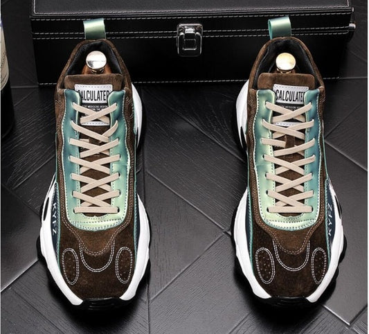 New Men Casual Shoes Lac-Up Men Shoes Winter Fashion Female Clunky Sneaker Casual Platform High Heel Dad Shoes 39-43 - LiveTrendsX