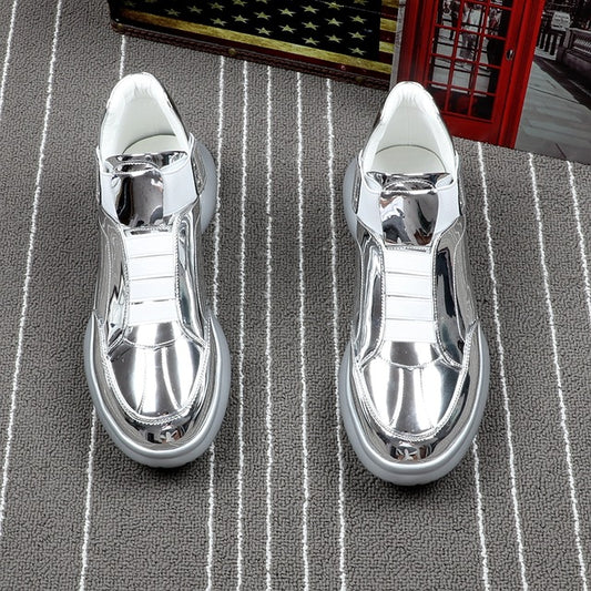 Luxury Brand Men Fashion Casual Boots Spring Autumn Men Sneakers High Top Blue Men Slip on Men Shoes - LiveTrendsX