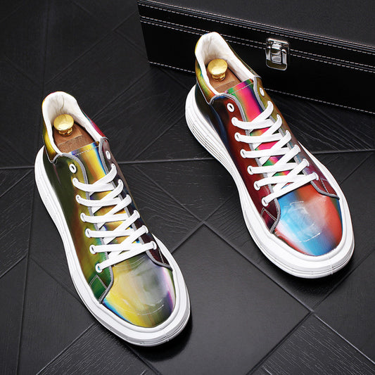 Men Fashion Casual Ankle Boots Spring Autumn Colorful Thick Bottom Luxury Designer Youth Trending Sneakers Male Shoes - LiveTrendsX