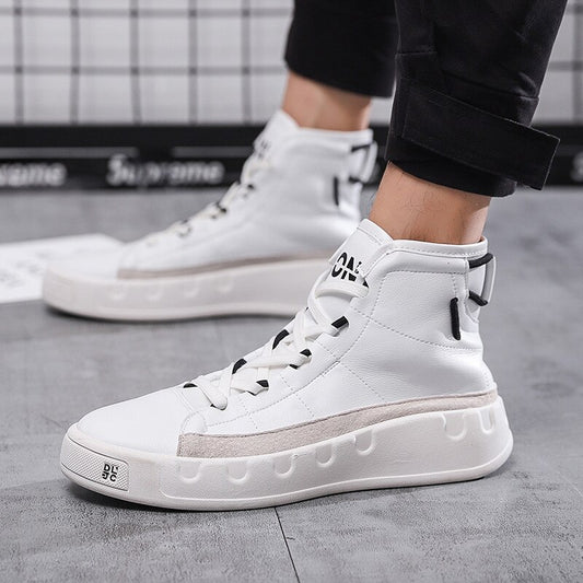 Men Fashion Casual Ankle Boots Spring Autumn Winter High Top Leisure Sneakers Male Luxury Youth Trending Shoes - LiveTrendsX
