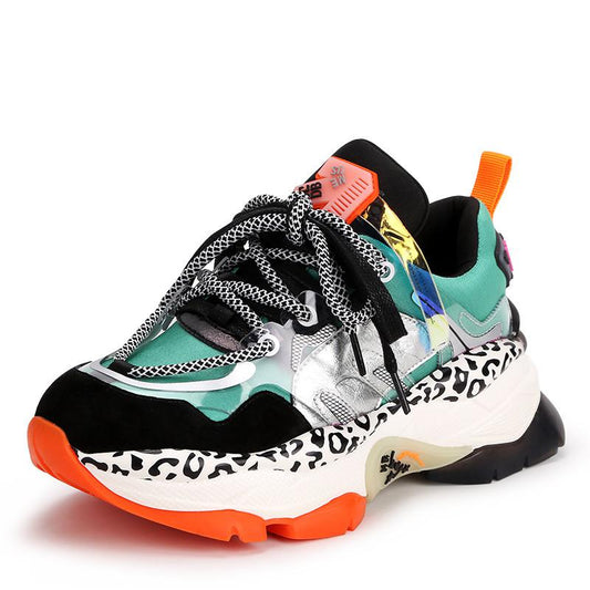 Mixed Color Women's Chunky Sneakers Fashion Brand Style Quality Women Platform Shoes Casual Trainers Lady Footwear - LiveTrendsX