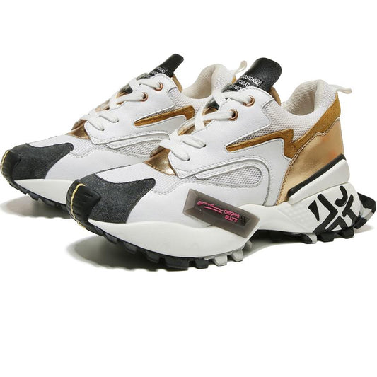 Street Style Women's Chunky Sneakers Flat Platform Shoe Women Sneaker Fashion Woman's Trainers Shoes Women Sneakers - LiveTrendsX
