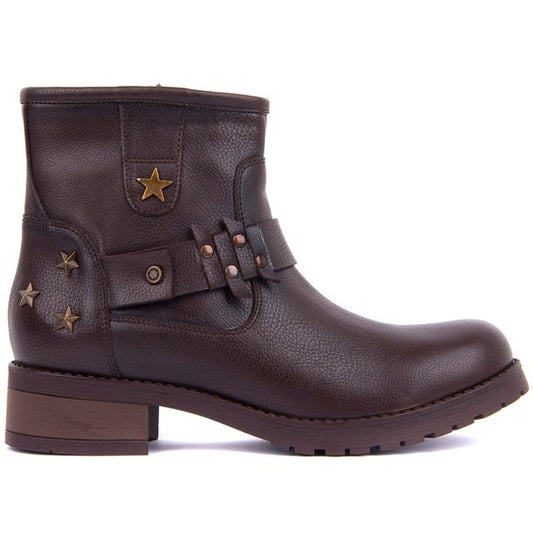 Moxee-Tan Leather Women Boots Autumn Winter Boots Shoes Woman Fashion Round Toe Zipper Combat Ladies Shoes Casual Spring Female Ankle Boots Size 36-40 Hot New - LiveTrendsX