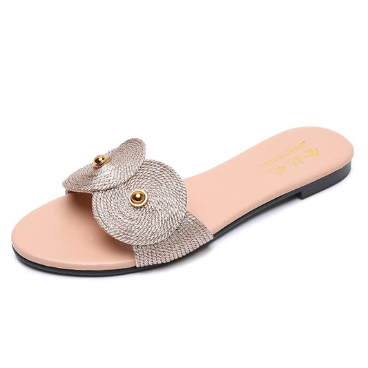 ladies slides Women Summer Slippers Hemp Rope knitting Flat Open Toe Sandals Sandalia Feminina Casual beach outdoor shoes 35-43 - LiveTrendsX