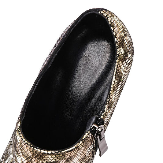 Crystal High Heels Spring Women Pumps Pointed Toe Leather Shoes Woman Zip Footwear Fashion Ladies Bling Shoes Bling - LiveTrendsX