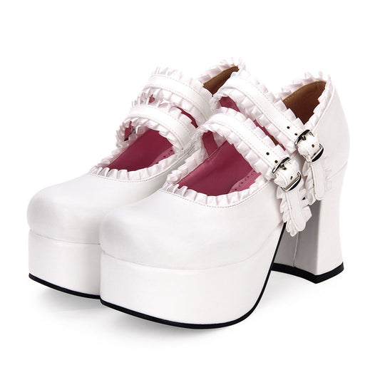 Angelic imprintSweet Lolita style Women Shoes New Fashion Round Toe High Heel Shoes Size 35-46 - LiveTrendsX