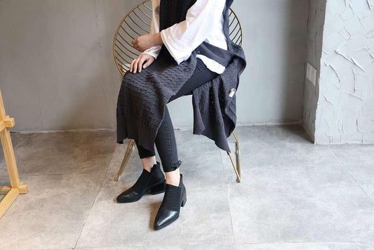 Popular chelsea boots solid classic oxford pointed toe slip on soft genuine leather spring shoes brand concise ankle boots - LiveTrendsX