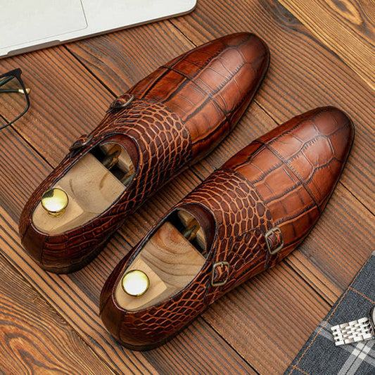 Men genuine leather business shoes